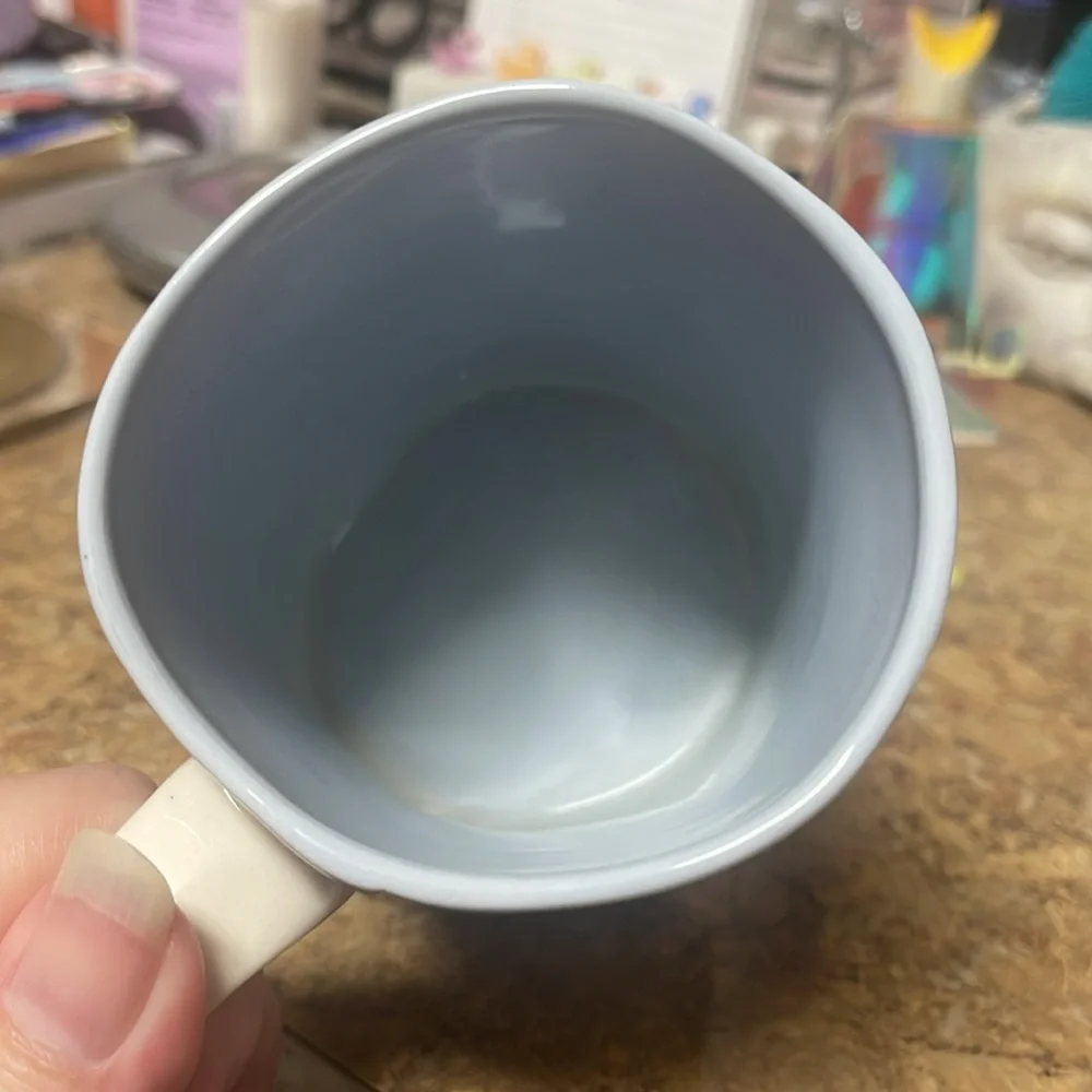 Anthropologie Northwood Snow Leopard Sketch Ring Mug